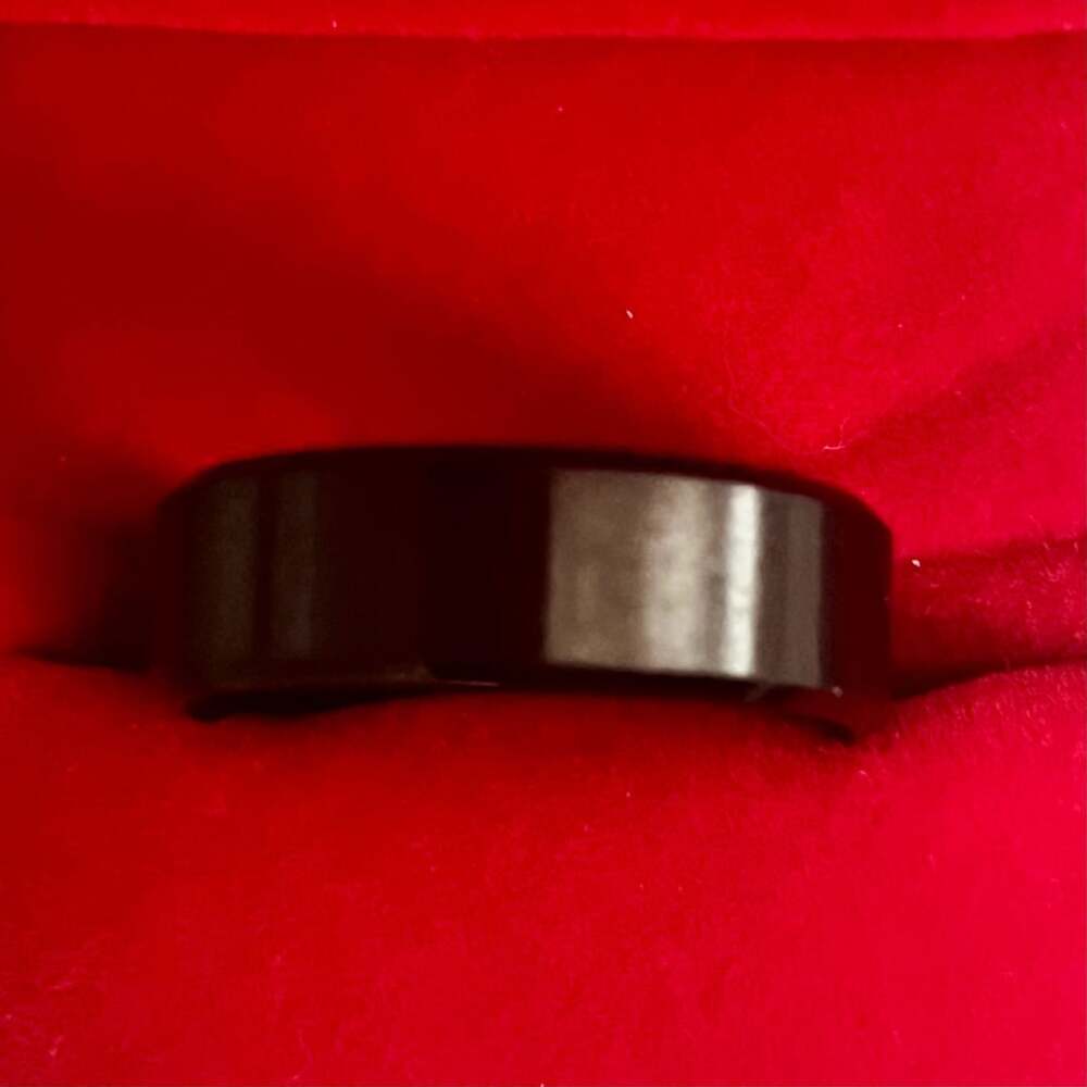 Black Tungsten Minimalist 6mm Band Ring Size 12